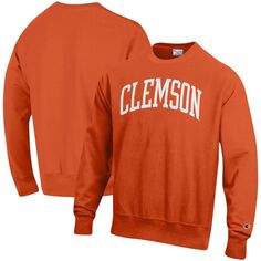 Мужской оранжевый пуловер Clemson Tigers Arch обратного переплетения свитшот Champion