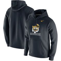 Мужской черный пуловер с капюшоном и логотипом Missouri Tigers Vintage School Nike