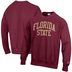 Мужской пуловер с принтом граната Florida State Seminoles Arch обратного переплетения и свитшот Champion