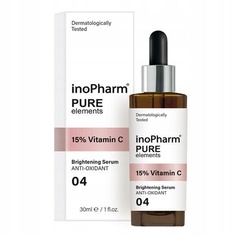 Сыворотка с 15% витамина С для осветления кожи, против старения и антиоксидантов - Pure Elements, Inopharm
