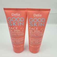 Увлажняющий гель для умывания лица Delia Good Skin со скваланом и миндальным маслом, 6,76 унций — упаковка из 2 шт., Delia Cosmetics