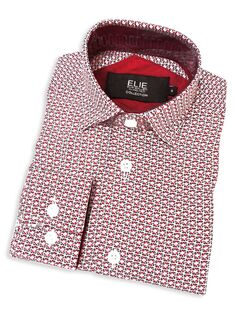 Классическая рубашка с принтом для мальчика Elie Balleh, красный