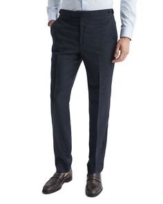 Текстурированные брюки узкого кроя Dunn REISS, цвет Blue