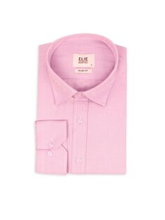 Классическая рубашка узкого кроя в клетку Elie Balleh, розовый