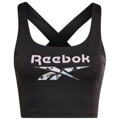 Спортивный бюстгальтер Reebok Yoga Floral, черный