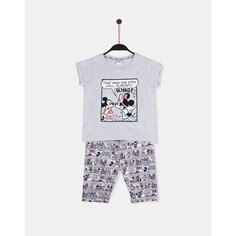 Пижама с коротким рукавом Disney Mickey Comic, серый