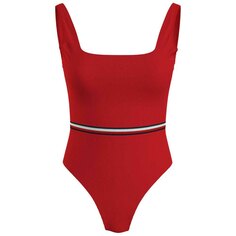 Купальник Tommy Hilfiger Square Neck One Piece, красный