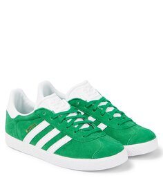 Кроссовки gazelle замшевые Adidas Originals, зеленый