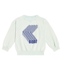 Толстовка из хлопкового джерси с логотипом Bobo Choses, синий
