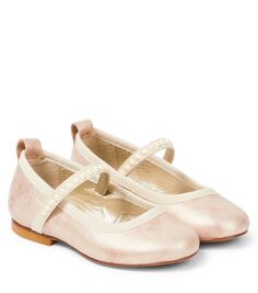Кожаные балетки aisha mary jane Bonpoint, розовый