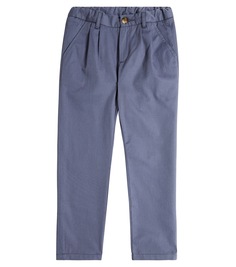 Стивен хлопковые брюки Bonpoint, синий
