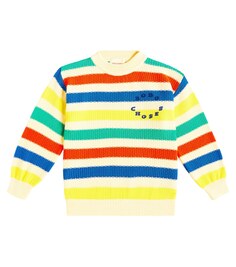Полосатый хлопковый свитер Bobo Choses, мультиколор