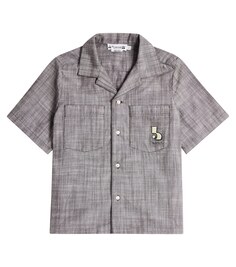 Рубашка fabri из хлопка Bonpoint, серый