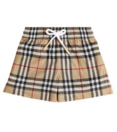 Детские шорты в клетку baby burberry Burberry, бежевый