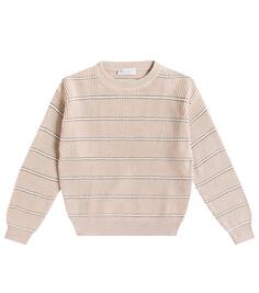 Хлопковый свитер Brunello Cucinelli, розовый