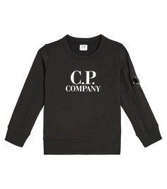 Толстовка из хлопкового флиса с диагональю C.P. Company, черный