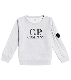 Толстовка из хлопкового флиса с диагональю C.P. Company, серый