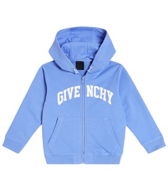 Худи из хлопкового джерси с логотипом Givenchy, синий