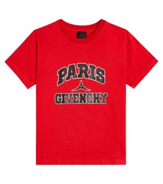 Футболка из хлопкового джерси с логотипом Givenchy, красный