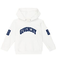 Худи с логотипом из смесового хлопка Givenchy, белый