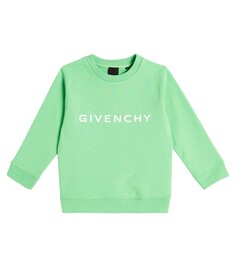 Толстовка из хлопкового джерси с логотипом Givenchy, зеленый