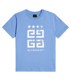 Футболка из хлопкового джерси 4g Givenchy, синий
