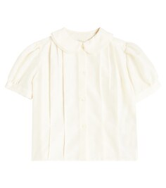 Жаккардовая хлопковая рубашка baby gg Gucci, белый