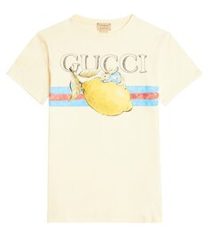 Футболка из хлопкового джерси из коллаборации с peter rabbit Gucci, мультиколор