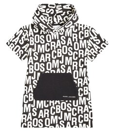 Платье-свитер из джерси с логотипом и капюшоном Marc Jacobs, черный