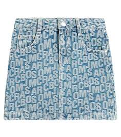 Жаккардовая джинсовая юбка с логотипом Marc Jacobs, синий
