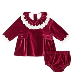 Комплект из бархатного платья и шароваров daroca La Coqueta, красный