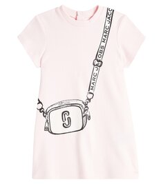 Хлопковое платье baby trompe l&apos;œil Marc Jacobs, розовый