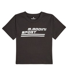 Спортивная футболка из хлопкового джерси Mini Rodini, черный