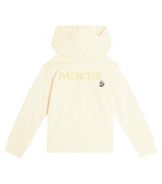 Толстовка из хлопкового джерси с логотипом Moncler Enfant, белый