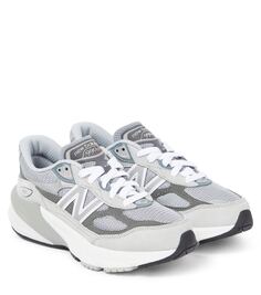 Замшевые кроссовки 990v6 New Balance, серый