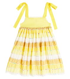 Полосатое хлопковое платье Paade Mode, желтый