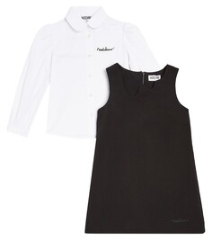 Комплект из рубашки и платья с логотипом Moschino, черный