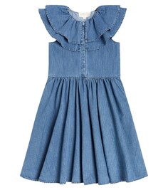 Хлопковое платье из шамбре Petite Amalie, синий