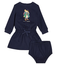 Комплект из платья и шароваров baby polo bear Polo Ralph Lauren, синий