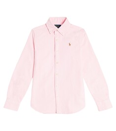 Хлопчатобумажную рубашку Polo Ralph Lauren, розовый