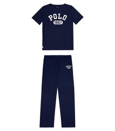 Пижамы с принтом Polo Ralph Lauren, синий