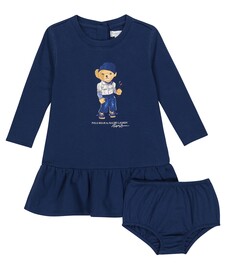 Комплект из платья и шароваров baby polo bear Polo Ralph Lauren, синий
