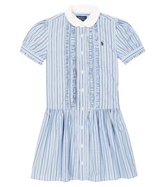 Полосатое хлопковое платье Polo Ralph Lauren, мультиколор
