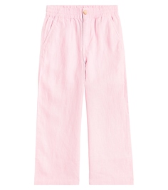 Широкие льняные брюки Polo Ralph Lauren, розовый