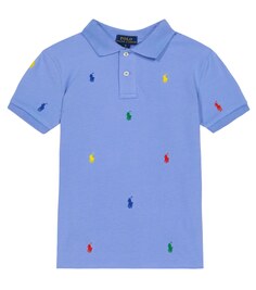 Рубашка-поло из хлопка с вышивкой Polo Ralph Lauren, красный