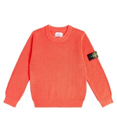 Толстовка compass из хлопкового джерси Stone Island Junior, красный