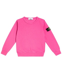 Толстовка compass из хлопкового джерси Stone Island Junior, розовый