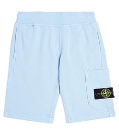 Хлопковые шорты Stone Island Junior, синий