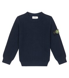 Толстовка compass из хлопкового джерси Stone Island Junior, синий