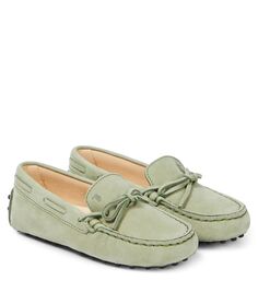 Кожаные лоферы gommino Tod&apos;S Junior, зеленый